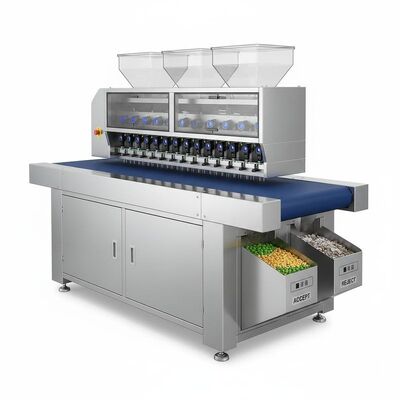 جهاز تصنيف الألوان متعددة الأغراض من نوع الحزام لصناعات الأغذية والمعادن وإعادة التدوير.